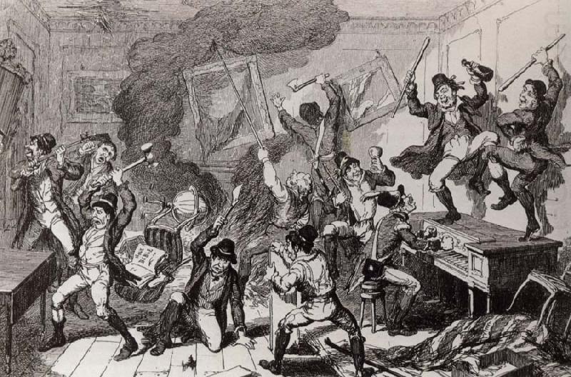 Rebels dancing the Carmagnolle in a captured house by cruikshank, Thomas Pakenham